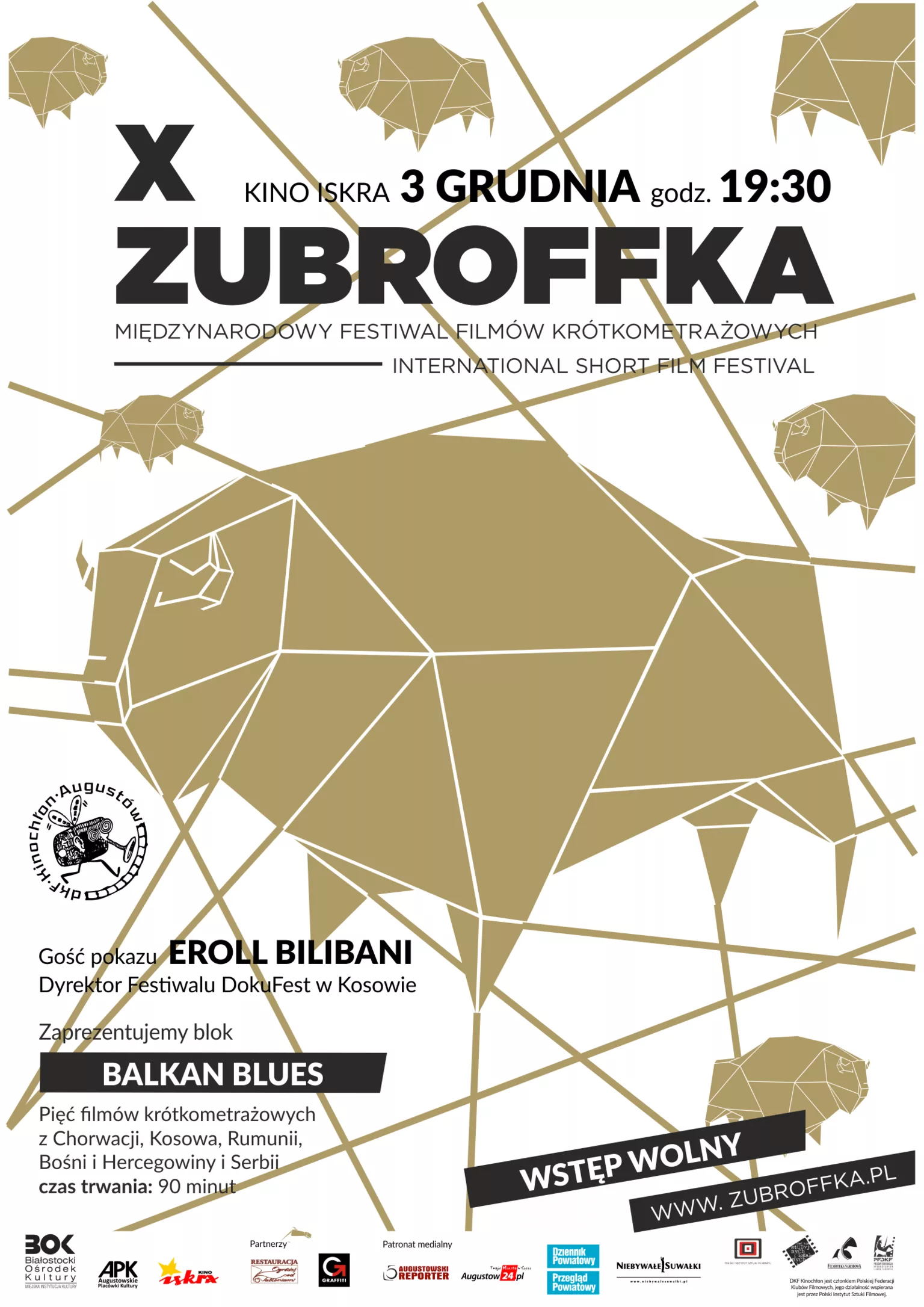 Festiwal filmów krótkometrażowych, pięć filmów z Bośni i Hercegowiny, Rumunii, Serbii i Kosowa